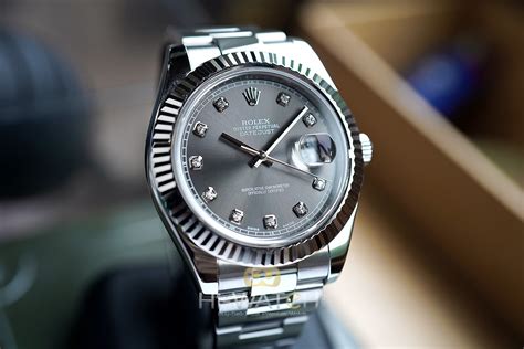 rolex datejust ii grey dial diamond|rolex datejust price uk.